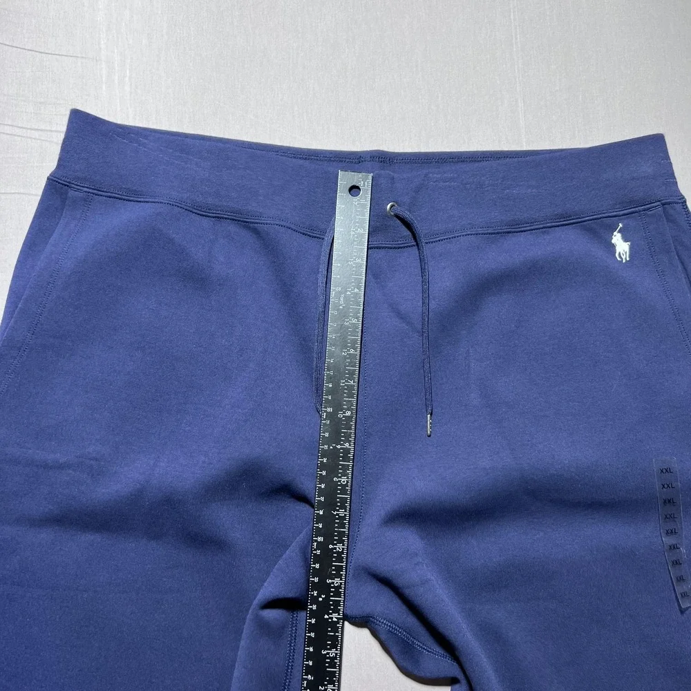 Polo Ralph Lauren Double‎ Knit Jogger Sweatpants Mens 2XL Navy Blue Fleece